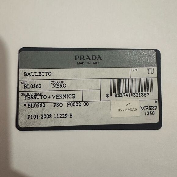 Black Saffiano Leather & Tessuto Vernice Bauletto Frame Bag - Prada - Picture 8 of 10